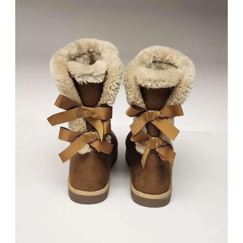 Hot Cakes Girls' ELLOREE Boots 237199 Tan With Bows Size 4M